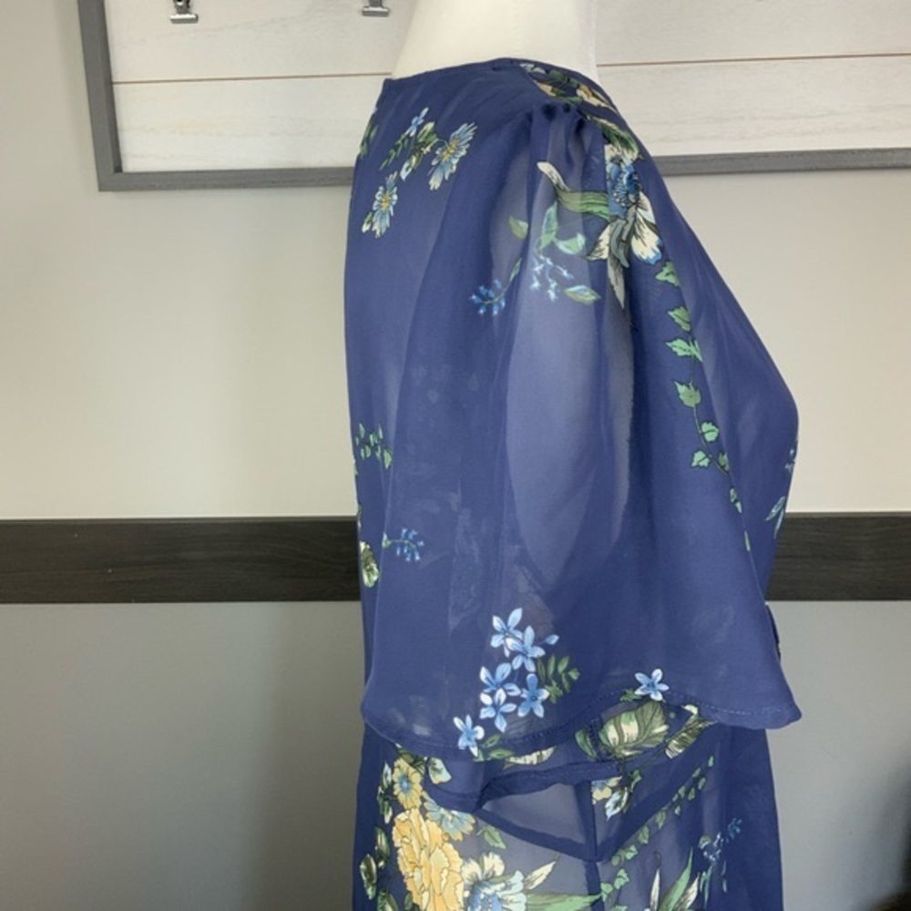 JANETCHUNG tie front long cardigan floral print - Picture 10 of 14